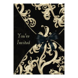 Black Cream Cocktail Party Personalised Invite