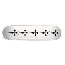 Black Cross Skate Board Decks