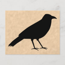 Black Crow Bird on a Parchment Pattern. Flyers
