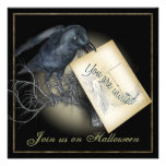 Black Crow Gothic Party Invitations