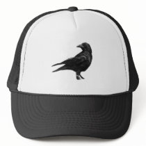 Black crow trucker hats