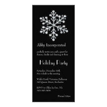 Black Crystal Snowflake Holiday Invitation (corp)