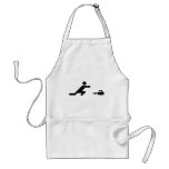 black curling icon apron