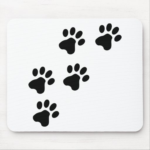 black cute dog paws doggy mouse mat