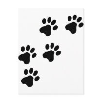 black cute dog paws doggy postcards