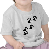 black cute dog paws doggy tshirts