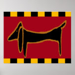 Black Dachshund Poster