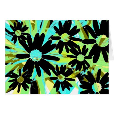 Black Daisies Card by ggbythebay