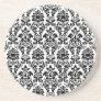 Black Damask Drink Coasters