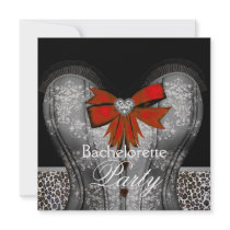 Black Damask Corset Leopard Bachelorette Party