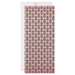 Black Damask on Faded Pink Background Rack Card