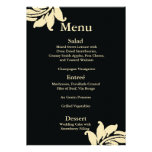 Black Damask Wedding Menu Announcement