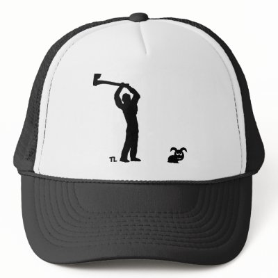 black dead bunny - lumberjack hat by Tomaniac