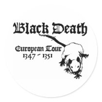 Black Death European Tour Round Stickers