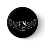 Black Death Skull Pinback Buttons