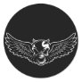 Black Death Skull Round Sticker
