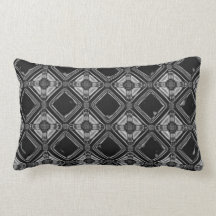 Black Diamonds metallic pattern Pillow