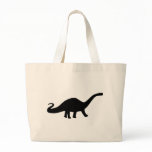 black dinosaur icon canvas bag