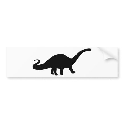 black dinosaur icon bumper sticker by TomaniacLines