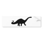 black dinosaur icon bumper stickers