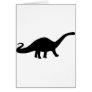 black dinosaur icon greeting card