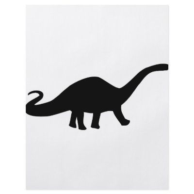 black dinosaur icon full color flyer by TomaniacLines