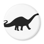 black dinosaur icon magnet