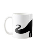 black dinosaur icon coffee mugs