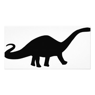 black dinosaur icon custom photo card by TomaniacLines