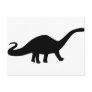 black dinosaur icon post card