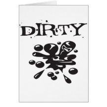 Black Dirty Blotch Greeting Card