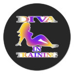 Black Diva In Training Trucker Girl Stickers