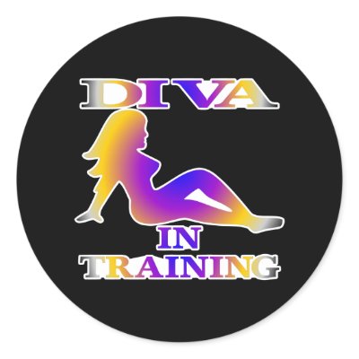 Black Diva In Training Trucker Girl Stickers by WhiteTiger_LLC