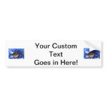 Black Dog Nose with Blue Tinsel Tongue Out Bumper Sticker