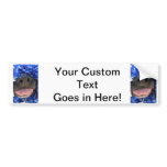 Black Dog Nose with Blue Tinsel Tongue Out Bumper Stickers
