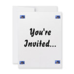 Black Dog Nose with Blue Tinsel Tongue Out Personalized Invitations