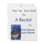 Black Dog Nose with Blue Tinsel Tongue Out Custom Announcement
