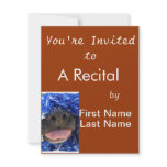 Black Dog Nose with Blue Tinsel Tongue Out Custom Invitation