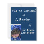 Black Dog Nose with Blue Tinsel Tongue Out Personalized Invite