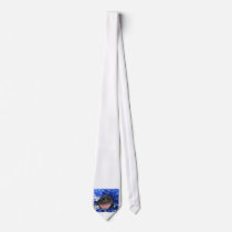 Black Dog Nose with Blue Tinsel Tongue Out Tie