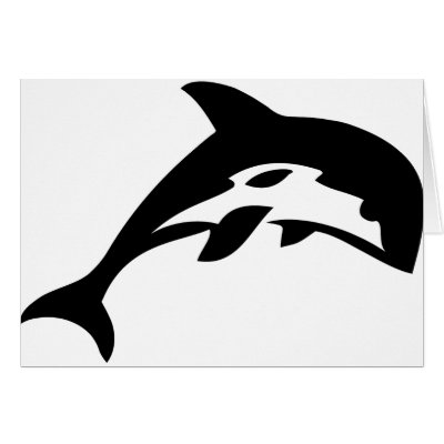 black dolphin icon card by TomaniacLines