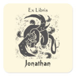 Black Dragon Book Lable stickers