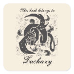 Black Dragon Book Stickers