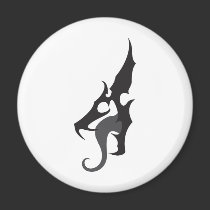 Black Dragon Logo magnets