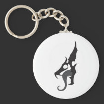 Black Dragon Logo keychains