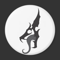 Black Dragon Logo magnets