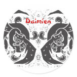 Black Dragons Name Stickers