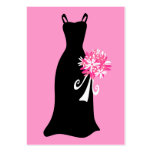 Black Dress with Bouquet business cards
