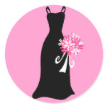 Black Dress with Bouquet stickers