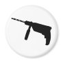 black drill machine icon fridge magnet